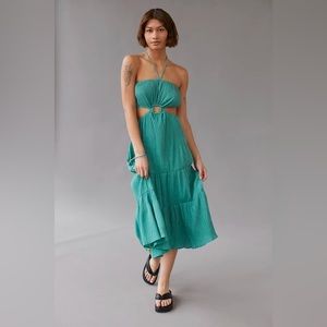 paisley halter maxi dress Multi | Paisley Halter Neck Tassel Detail Midi Dress main image 0